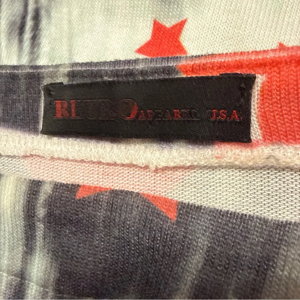 Red Star Print Tie-Dye Midi Dress - Picture 9 of 9